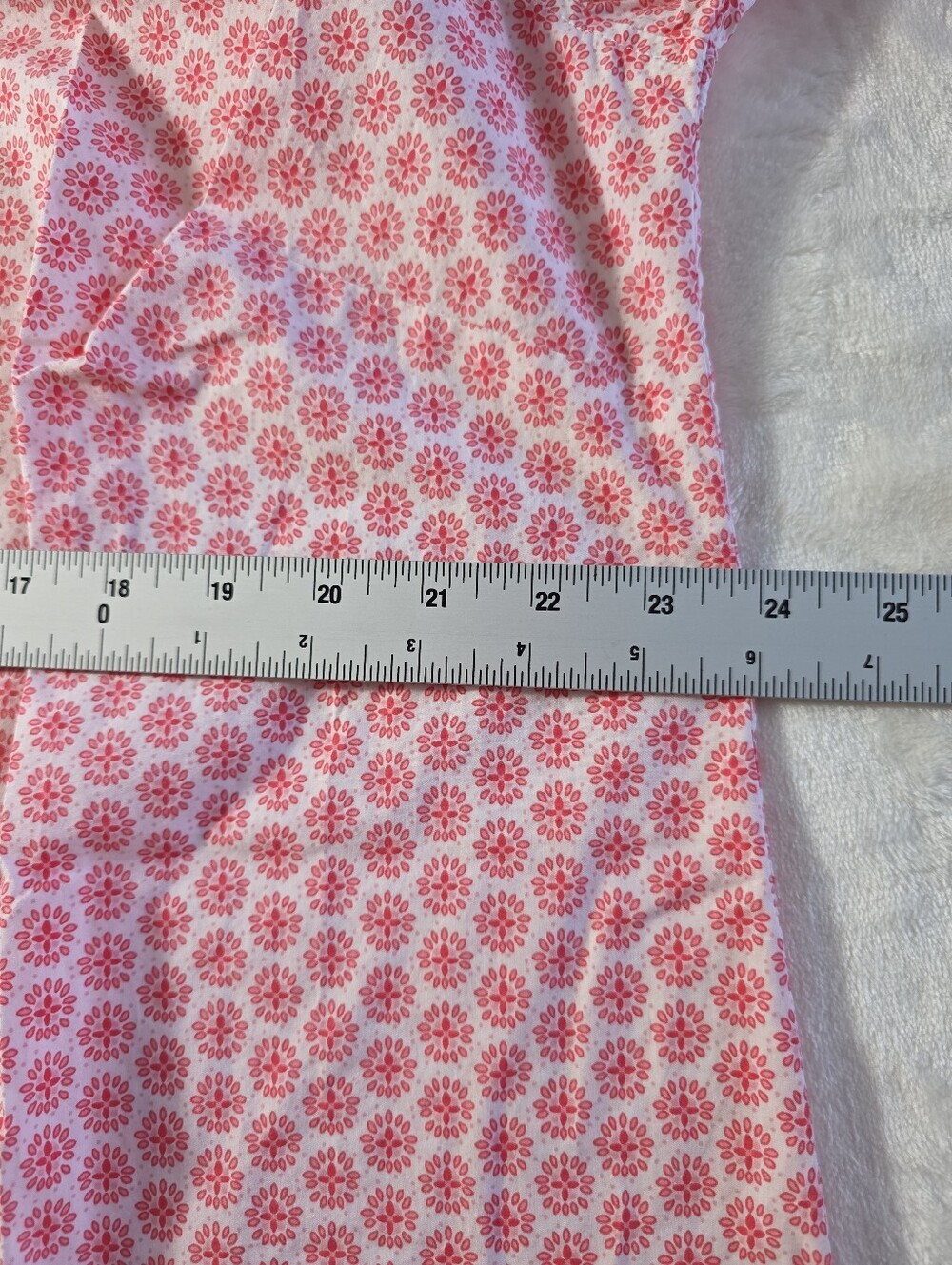 Vintage Charter Club Pink Floral Button Down Shirt Women 14W 100% Cotton - Picture 6 of 8